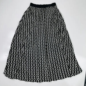 Bonnie Alex Black‎ Chains Midi Skirt Size Medium